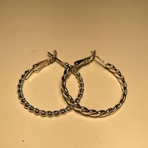 Silver hoops
